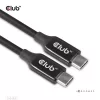 Club 3D Kábel - CAC-1535 (3.2 USB-C Gen 2 to 3.2 USB-C Gen 2, 60W PD, 8K60Hz, Bidirectional, M/M, 5m)