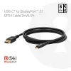 Club 3D Kábel - CAC-1563 (USB-C to DisplayPort 2.1, 8K120Hz, 2m, M/M)