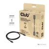 Club 3D Kábel - CAC-1570 (USB4 USB-C, 240W PD, 80Gbps, 8K240Hz, 4K540Hz, Bidirectional, fekete, M/M, 1,2m)
