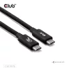 Club 3D Kábel - CAC-1570 (USB4 USB-C, 240W PD, 80Gbps, 8K240Hz, 4K540Hz, Bidirectional, fekete, M/M, 1,2m)
