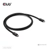Club 3D Kábel - CAC-1570 (USB4 USB-C, 240W PD, 80Gbps, 8K240Hz, 4K540Hz, Bidirectional, fekete, M/M, 1,2m)