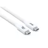Club 3D Kábel - CAC-1572 (USB4 USB-C, 240W PD, 80Gbps, 8K240Hz, 4K540Hz, Bidirectional, fehér, M/M, 1,2m)