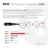 Club 3D Kábel - CAC-1578 (USB4 USB-C Gen 3x2, Bi-directional, 8K60Hz, 40Gbps, 240W PD, EPR, M/M, 2m)