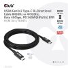 Club 3D Kábel - CAC-1579 (USB4 USB-C Gen 3x2, Bi-directional, 8K60Hz, 40Gbps, 240W PD, EPR, M/M, 3m)