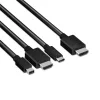 Club 3D Átalakító - CAC-1630 (USB-C + HDMI + MiniDisplayport to HDMI 4K60Hz, M/M, 32AVG)