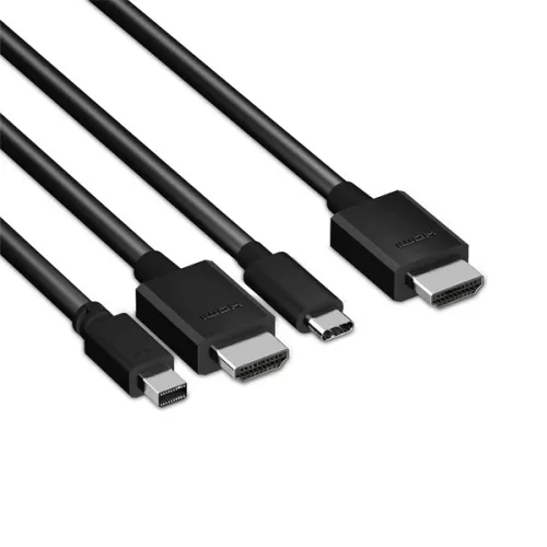 Club 3D Átalakító - CAC-1630 (USB-C + HDMI + MiniDisplayport to HDMI 4K60Hz, M/M, 32AVG)
