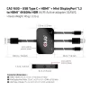 Club 3D Átalakító - CAC-1630 (USB-C + HDMI + MiniDisplayport to HDMI 4K60Hz, M/M, 32AVG)