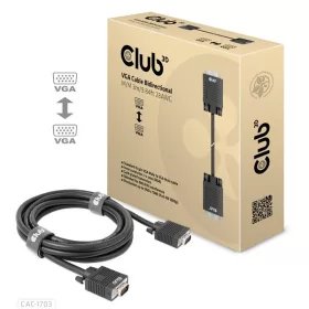   Club 3D Kábel - CAC-1703 (VGA Bidirectional, M/M, 3m, 28AWG, Full HD 1080p)
