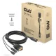 Club 3D Kábel - CAC-1712 (HDMI to VGA, M/M, 2m, 28AWG, 1080p, 3.5mm jack, Micro USB táplálás)
