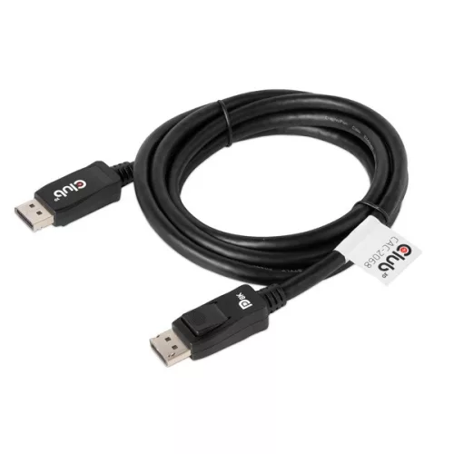 Club 3D Kábel - CAC-2068 (DisplayPort 1.4, M/M, 28AWG, HBR3, VESA tanúsítvánnyal, 8K60Hz, 2m)