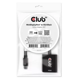   Club 3D Átalakító - CAC-2113 (Mini DisplayPor 1.1a to VGA, fekete, aktív, 1920x1200@60Hz, kompatibilis AMD/Nvidia/Intel)