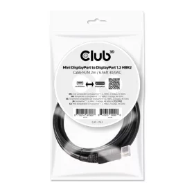   Club 3D Kábel - CAC-2163 (Mini DisplayPort to DisplayPort 1.2, 2m, 4K 60Hz, Bidirektional, 21.6Gbps, zárral)
