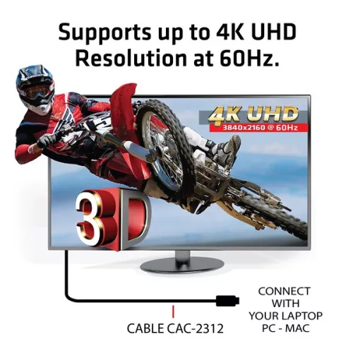 Club 3D Kábel - CAC-2312 (HDMI 2.0, 4K60Hz UHD, HDR, 5m, aranyozott, 18Gbps, Bidirectional)