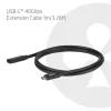 Club 3D Kábel - CAC-2502 (USB-C to USB-C, M/F, 40Gbps, 8K60Hz, 240W, DP 1.4 Alternate Mode, 1m)