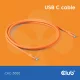Club 3D Kábel - CAC-3000 (USB-C, PD 240W, 20Gbps, 4K60Hz, narancs, M/M, 2m)