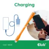 Club 3D Kábel - CAC-3000 (USB-C, PD 240W, 20Gbps, 4K60Hz, narancs, M/M, 2m)