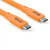 Club 3D Kábel - CAC-3000 (USB-C, PD 240W, 20Gbps, 4K60Hz, narancs, M/M, 2m)