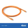 Club 3D Kábel - CAC-3000 (USB-C, PD 240W, 20Gbps, 4K60Hz, narancs, M/M, 2m)