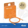 Club 3D Kábel - CAC-3000 (USB-C, PD 240W, 20Gbps, 4K60Hz, narancs, M/M, 2m)