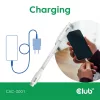 Club 3D Kábel - CAC-3001 (USB-C, PD 240W, 20Gbps, 4K60Hz, fehér, M/M, 2m)