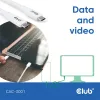 Club 3D Kábel - CAC-3001 (USB-C, PD 240W, 20Gbps, 4K60Hz, fehér, M/M, 2m)