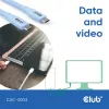 Club 3D Kábel - CAC-3003 (USB-C, PD 240W, 20Gbps, 4K60Hz, kék, M/M, 2m)