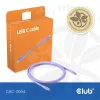 Club 3D Kábel - CAC-3004 (USB-C, PD 240W, 20Gbps, 4K60Hz, lila, M/M, 2m)