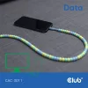 Club 3D Kábel - CAC-3011 (USB-C, PD 240W, 20Gbps, 4K60Hz, kék, M/M, 2m)