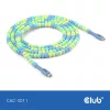 Club 3D Kábel - CAC-3011 (USB-C, PD 240W, 20Gbps, 4K60Hz, kék, M/M, 2m)