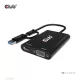 Club 3D Átalakító - CSV-1611(USB-C (USB-A Adapterrel) to Dual HDMI (4K/30Hz) / VGA (1080/60Hz))