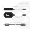 Club 3D Átalakító - CSV-2570 (USB-C to HDMI vezeték nélkül, 25m hatótáv, FHD 60Hz, Alt Mode, HDCP 1.4 & 2.2)
