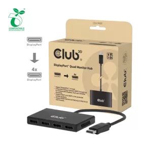   Club 3D Átalakító - CSV-7400 (DisplayPort to 4x DisplayPort, 8K30Hz)