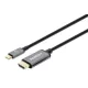 Manhattan Kábel - USB-C to HDMI aranyozott, 1m, Fekete