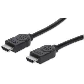   Manhattan Kábel - HDMI to HDMI (4K@30Hz, 3D, Shielded, 1m, Fekete)