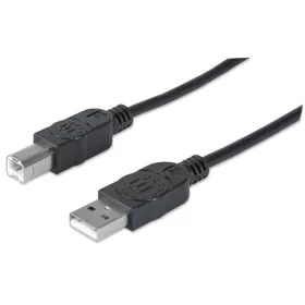  Manhattan Kábel - USB nyomtató kábel (USB2.0, USB-A - USB-B, 5m, Fekete)