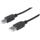 Manhattan Kábel - USB nyomtató kábel (USB2.0, USB-A - USB-B, 5m, Fekete)