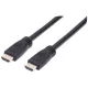 Manhattan Kábel - HDMI to HDMI (Ethernet HEC, ARC, 3D, 4K@60Hz, fali kábel, Shielded,  5m, Fekete)