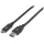 Manhattan Kábel - USB-A (3.0) Male to USB-C Male, 2m, Fekete