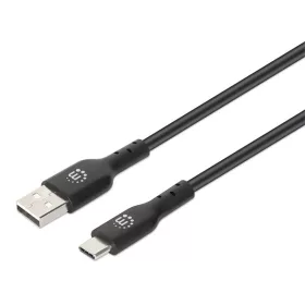   Manhattan Kábel - USB-A (3.0) Male to USB-C Male, 3m, Fekete
