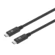 Manhattan Kábel - USB-A Male to USB-C Male, 1m, 100W/5A, 4K@60Hz, Fekete