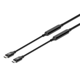   Manhattan Kábel - USB-C aktív kábel, 3m, 10Gbps, 60W/3A, 8K@60Hz, Fekete
