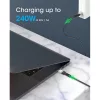 Manhattan Kábel - USB-C Male to USB-C Male kábel, 1m, PD3.1, 8K@60Hz, 240W/5A, Fekete