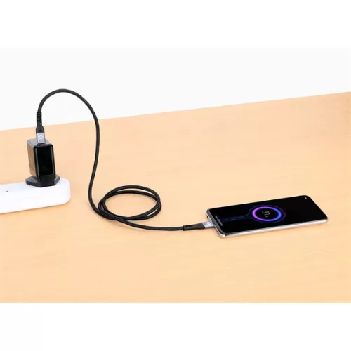 Manhattan Kábel - USB-C Male to USB-C Male kábel, 2m, PD3.1, 8K@60Hz, 240W/5A, Fekete
