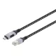 Manhattan Kábel - USB Type-C Male to RJ45 Male, USB 3.0, 5 Gbps, Cat6 LAN 10/100/1000 Mbps, FTP, 2m