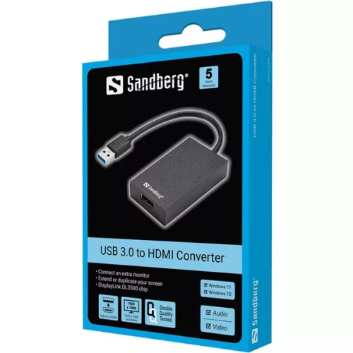 Sandberg Átalakító - USB 3.0 to HDMI Converter