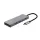 Trust Kábel Átalakító - Dalyx 5in1 Multiport USB-C (szürke, aluminium, USB-C apa / HDMI+Type-C+USB3.2 anya)