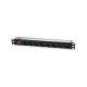 Manhattan elosztó - 19" 1,5U Rackmount elosztó, 8 aljzat, LED fény, 3m, ki-be kapcsológomb