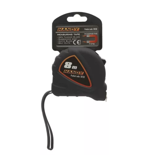 Handy Mérőszalag - 10158 (8m, övcsipesz, csuklópánt)