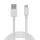 Delight kábel - USB-C töltőkábel (USB-C apa be-/kimenet; 1m, fehér)