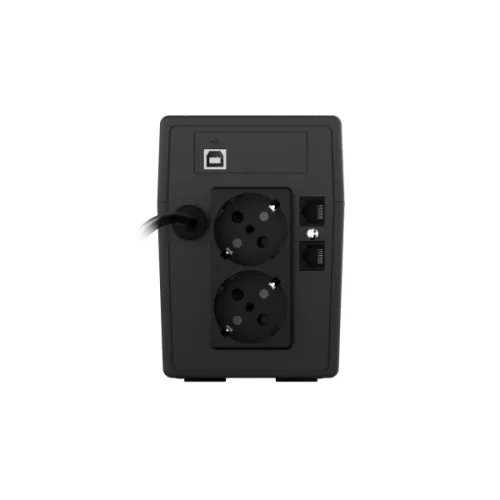 NJOY Szünetmentes  850VA - Cadu 850 (2 Schuko, line-interaktív, USB menedzsment, RJ11/45 vonalvédelem(1Gb/s), fekete)